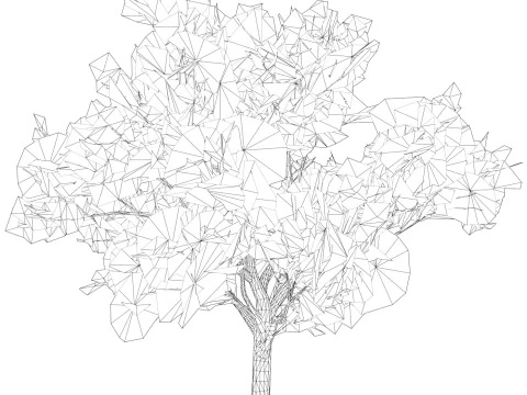 게임 레디 트리 51 3D 모델