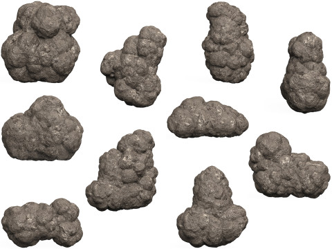 10 Game Ready Mud Rock Collection 3D Model