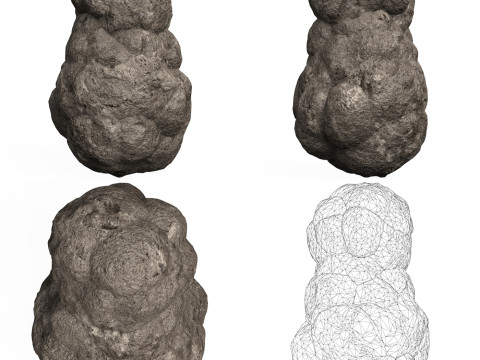 10 Game Ready Mud Rock Collection 3D Model