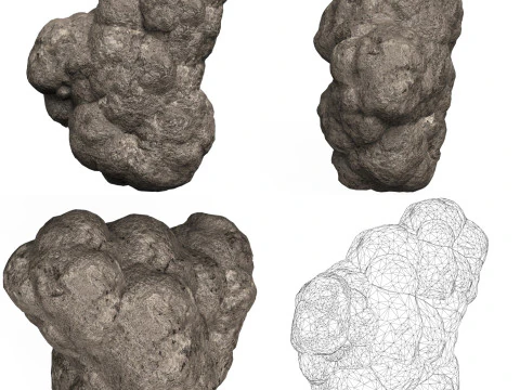 10 Game Ready Mud Rock Collection 3D Model