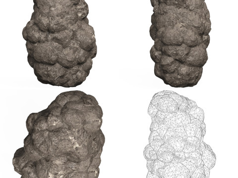 10 Game Ready Mud Rock Collection 3D Model