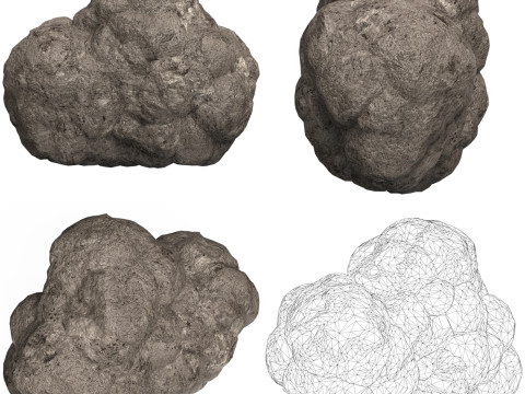10 Game Ready Mud Rock Collection 3D Model