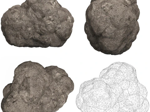 10 Game Ready Mud Rock Collection 3D Model