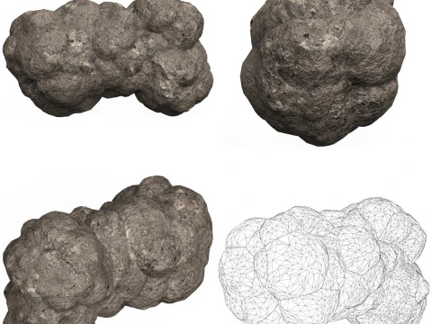 10 Game Ready Mud Rock Collection 3D Model