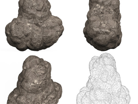 10 Game Ready Mud Rock Collection 3D Model