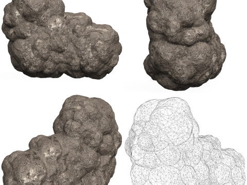 10 Game Ready Mud Rock Collection 3D Model
