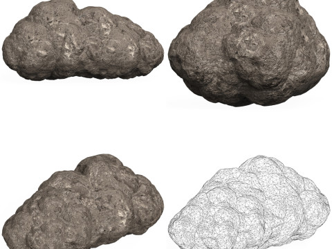 10 Game Ready Mud Rock Collection 3D Model