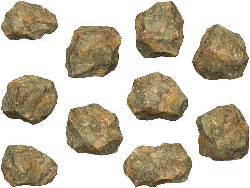10 Mountain Rock Collection 3D Model .c4d .max .obj .3ds .fbx .stl .blend