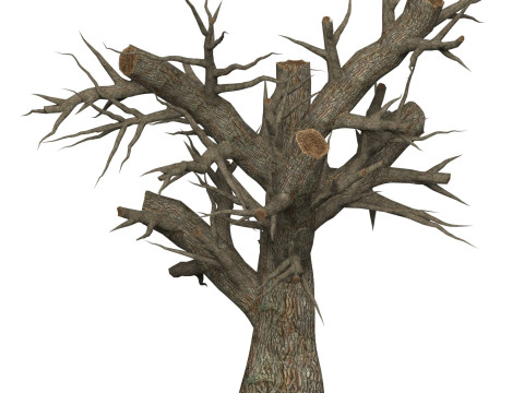 Game Ready Dead Tree 02 Modelo 3D