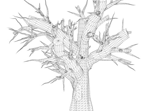 Game Ready Dead Tree 02 3D 모델