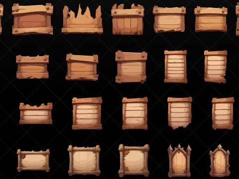 110 assi e tavole di legno, risorse di gioco 2D CG Textures