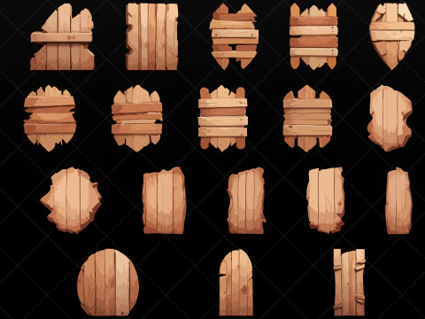 110 assi e tavole di legno, risorse di gioco 2D CG Textures