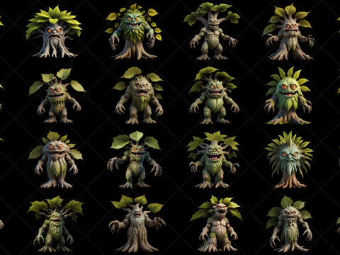 112 Fantasy Tree Monster Characters CG Textures