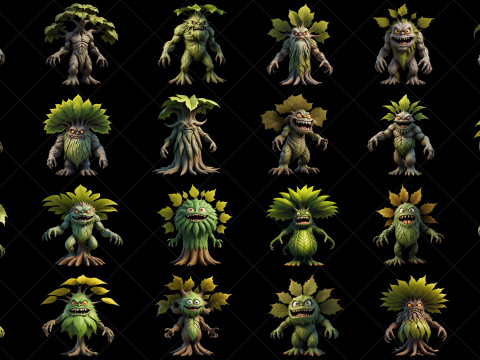 112 Fantasy Tree Monster Characters CG Textures