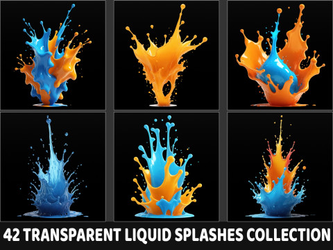 42 Liquid Splashes Collection CG Texturen