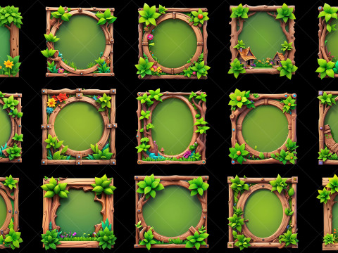 52 Transparent Fantasy Game Backgrounds CG Textures