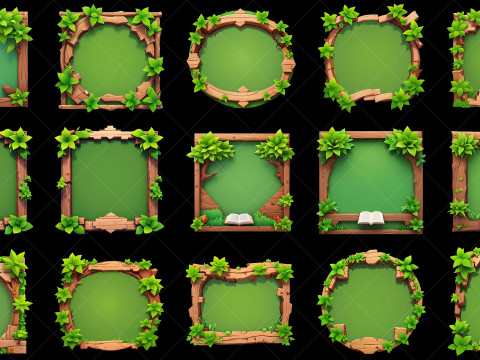 52 Transparent Fantasy Game Backgrounds CG Textures