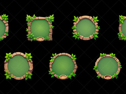 52 Transparent Fantasy Game Backgrounds CG Textures