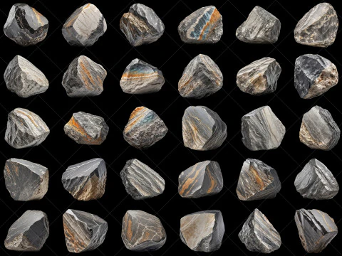 114 risorse di gioco trasparenti Mountain Stone Rocks CG Textures