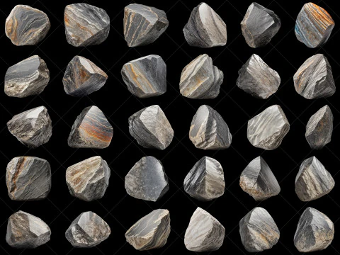 114 risorse di gioco trasparenti Mountain Stone Rocks CG Textures