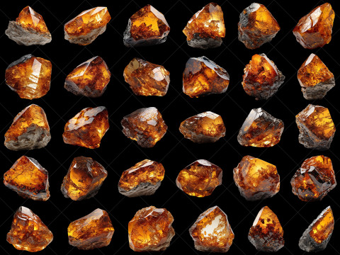 135 Transparent Fantasy Diamond Stone Game Asset CG Textures