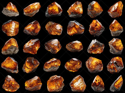 135 Transparent Fantasy Diamond Stone Game Asset CG Textures
