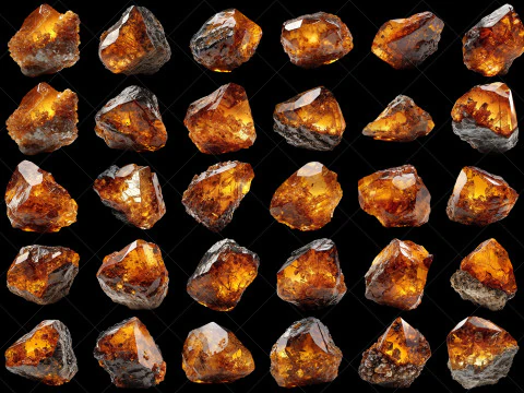 135 Transparent Fantasy Diamond Stone Game Asset CG Textures