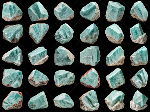 160 Fantasy Stone Rocks Game Asset Texturas CG