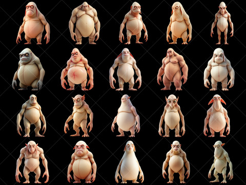 110 Fantasy Alien Characters CG Textures