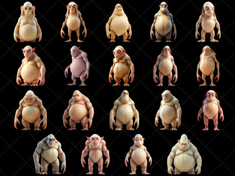 110 personaggi fantasy alieni CG Textures