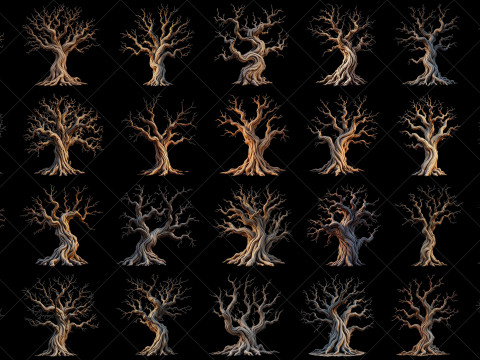 111 Transparent Fantasy Dead Trees Tekstur CG