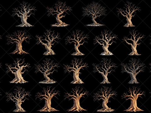 111 Transparent Fantasy Dead Trees Tekstur CG