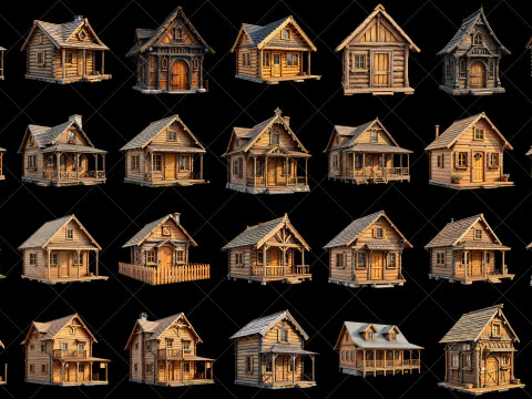 134 Risorse di gioco per casette in legno trasparenti CG Textures