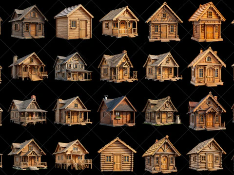 134 Risorse di gioco per casette in legno trasparenti CG Textures
