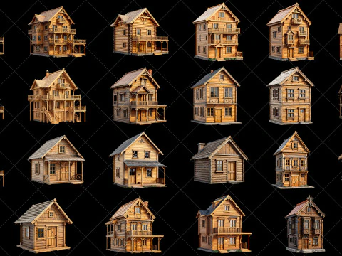 134 Risorse di gioco per casette in legno trasparenti CG Textures