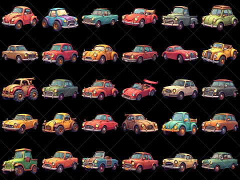 163 Risorse di gioco di auto fantasy trasparenti CG Textures