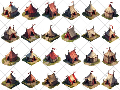 151 risorse di gioco trasparenti per tende medievali CG Textures