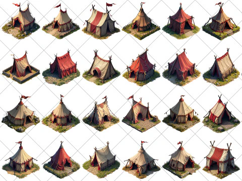 151 risorse di gioco trasparenti per tende medievali CG Textures