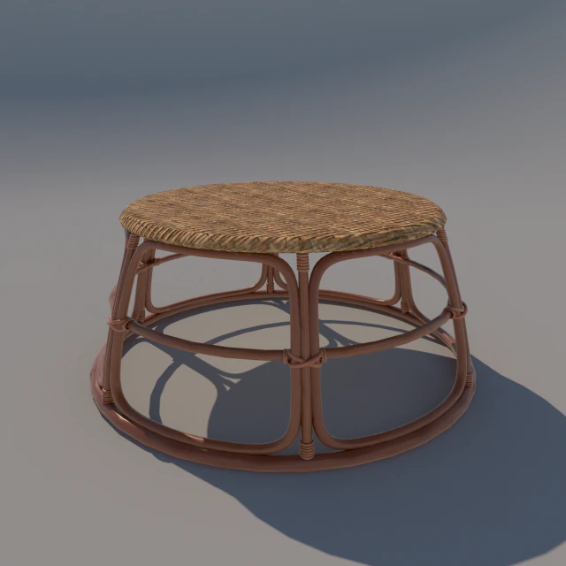 tavolo in rattan Modello 3D .c4d .max .obj .3ds .fbx .stl .blend 