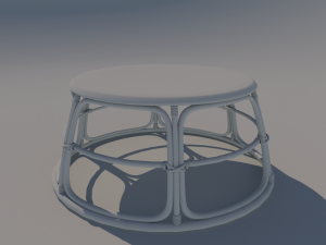 rattan table Modelo 3D