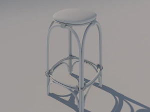rattan stool 3D Model