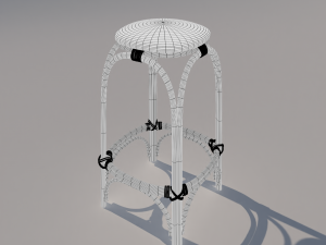 rattan stool 3Dモデル