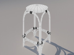 rattan stool 3Dモデル