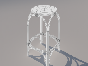 rattan stool 3Dモデル