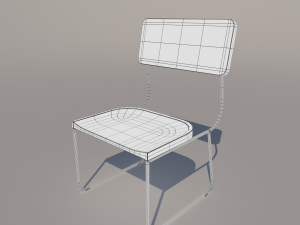 small industrial chair Modello 3D