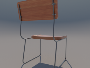 small industrial chair Modello 3D