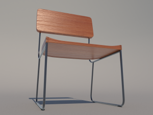 small industrial chair Modello 3D