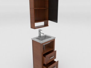 wash basin - sink with shelving Modelo 3D