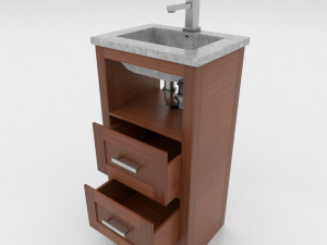wash basin - sink with shelving Modèle 3D