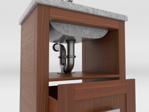 wash basin - sink with shelving Modèle 3D